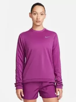 Image of Nike Dri-Fit Pacer Long Sleeve T-Shirt - Purple, Size S, Women