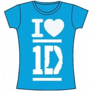 Image of One Direction I Love Skinny Turquoise TS: Medium