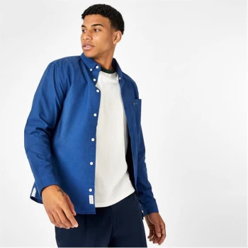 Image of Jack Wills Wadsworth Plain Oxford Shirt - Deep Blue