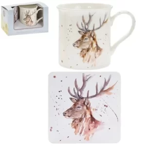 Image of Country Life Mug Coaster Stag