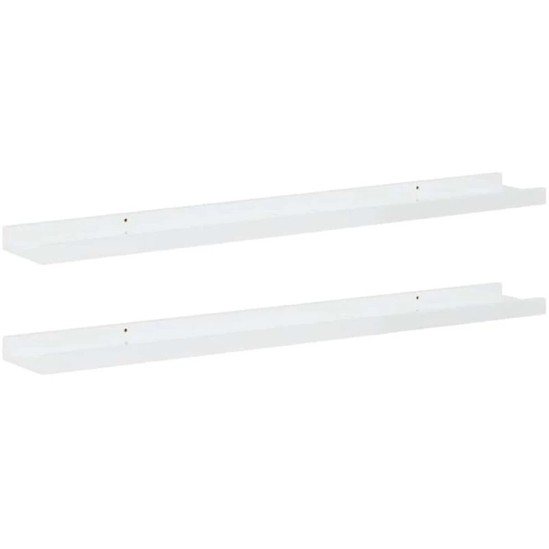 Image of VIDAXL Wall Shelves 2 pcs High Gloss White 80x9x3cm Vidaxl 8720286417515