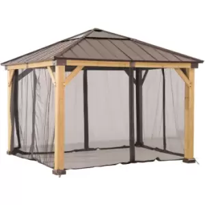 Image of Cedar wood Gazebo Net for 273cm x 273cm
