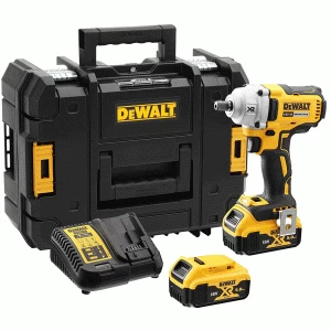 Image of DEWALT DCF894 18v XR Cordless 1/2" Drive Compact High Torque Impact Wrench 2 x 5ah Li-ion Charger Case