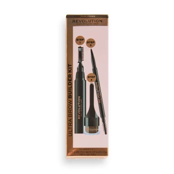 Image of Revolution Beauty Ultra Brow Builder Kit (Various Shades) - Dark Brown