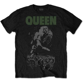 Image of Queen - News of the World 40th Full Cover Unisex Small T-Shirt - Black