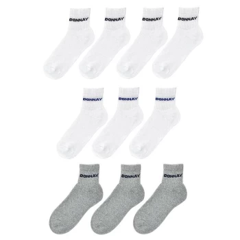 Image of Donnay Quarter Socks 10 Pack Childrens - White