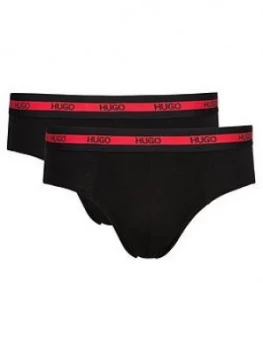 Image of Hugo Boss 2 Pack Block Colour Waistband Briefs Black Size L Men