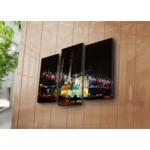 Image of 3PATK-74 Multicolor Decorative Canvas Painting (3 Pieces)