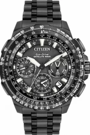 Image of Mens Citizen Promaster Navihawk GPS Alarm Chronograph Radio Controlled Eco-Drive Watch CC9025-85E