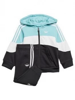 Image of Boys, adidas Originals Bx2.0 Fz Hoodie, Blue, Size 9-12 Months