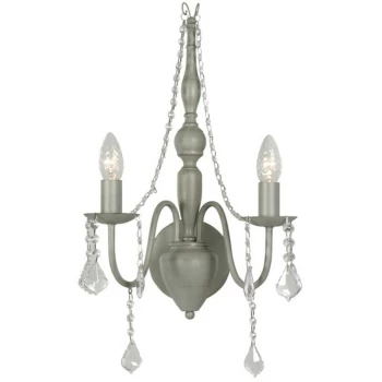 Image of Linea Verdace Lighting - Linea Verdace Bardini 2 Light Candle Wall Light Gray