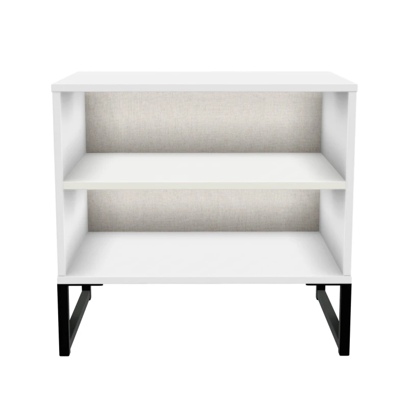 Image of Madrid Double Open Unit In White Matt (Ready Assembled)