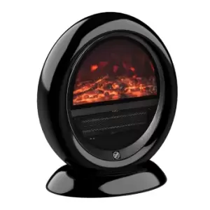 Image of Etna 1.5kW Freestanding Electric Fireplace Heater with LED Flame Rotatable Head - Black