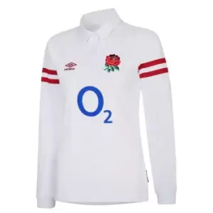Image of Umbro England Home Classic Licensed Long Sleeved Shirt 2022/2023 Womens - White