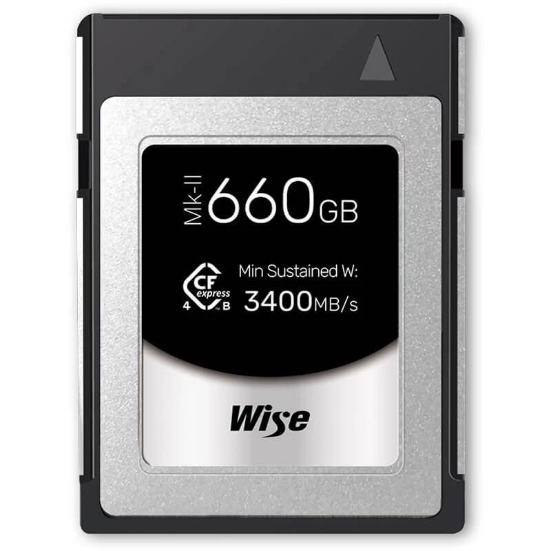 Image of Wise Advanced CFX4-B660PM2 660GB CFexpress 4.0 Type B PRO Memory Card