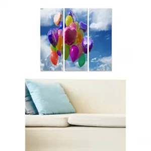 Image of MDF1786430 Multicolor Decorative MDF Painting (3 Pieces)