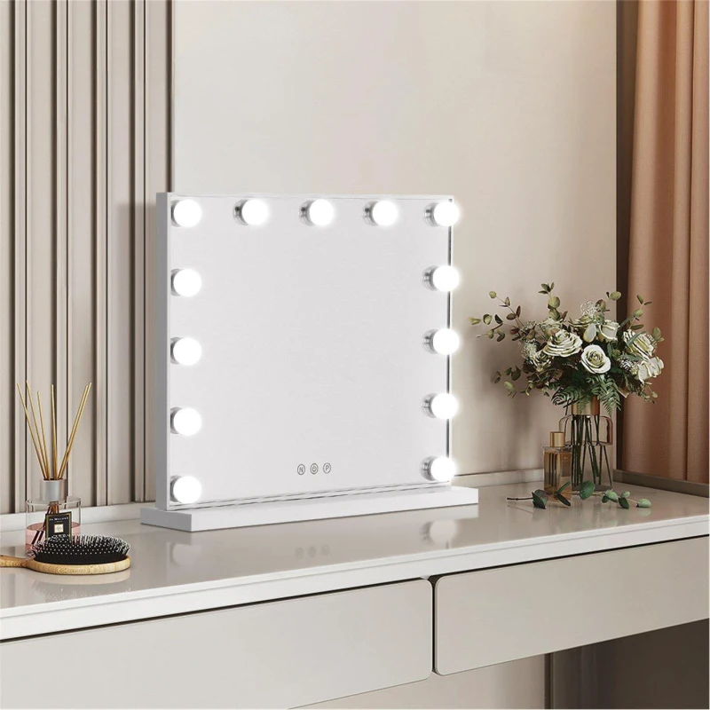 Image of Cottonfy UK Makeup Vanity Mirror with LED Lights - White White M