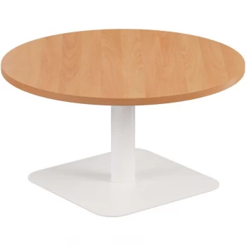 Image of 800MM Circular Low Contract Table - Silver/White