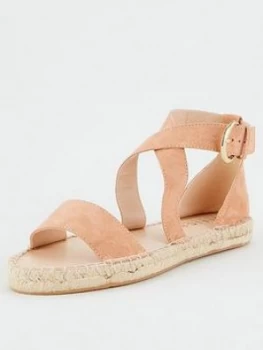 Image of Office Savannah Crossover Flat Sandal - Nude
