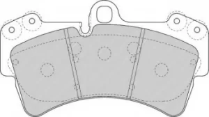 Image of Ferodo FDB1626 Brake Pad Set Front Axle Premier Car