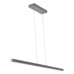 Image of Light Stripe Integrated Pendant Ceiling Light Light Steel Brushed