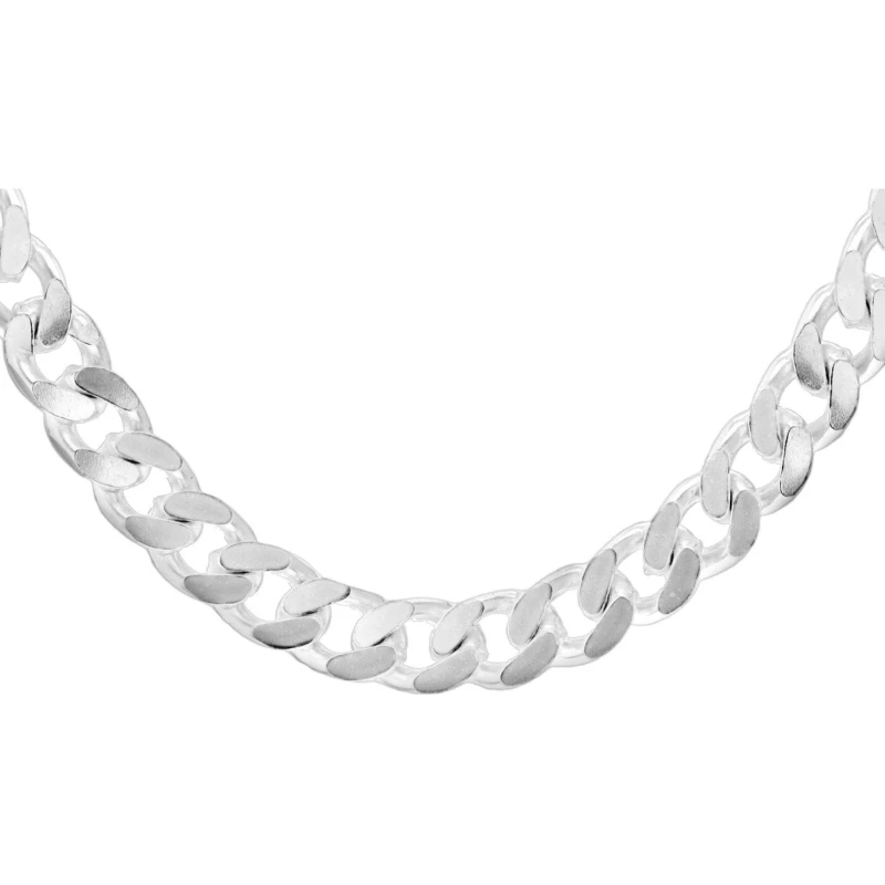 Image of Be You Sterling Silver Square Curb Chain Sterling Silver male 20inch