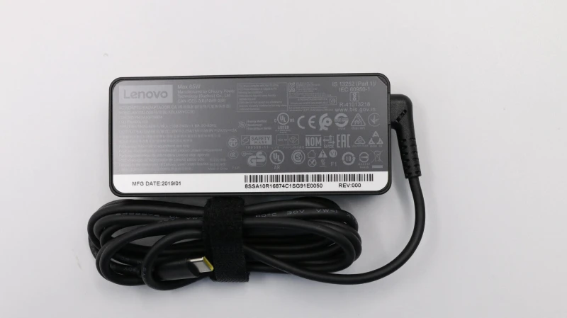 Image of Lenovo 02DL128 power adapter/inverter Indoor 65 W Black 02DL128