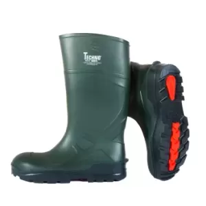 Image of Troya Techno Unisex Adults Safety Wellingtons (7 UK) (Dark Green/Black)