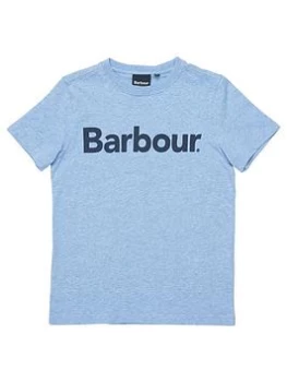 Image of Barbour Boys Essential Logo T-Shirt - Chambray Size 12-13 Years