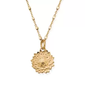 Image of ChloBo Gold Plated Delicate Cube Sunflower Necklace