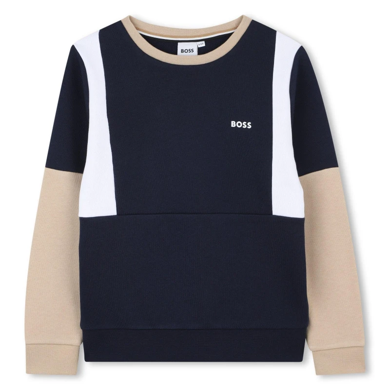 Image of Boss Colour Block Sweatshirt Juniors - Blue Blue 3 - 4 Years