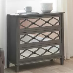 Image of Pacific Puglia 3 Drawer Chest, Painted Pine Grey