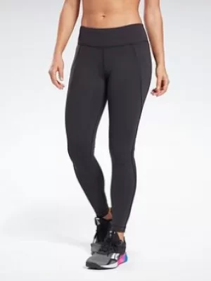 Image of Reebok Lux Leggings, Black, Size S, Women