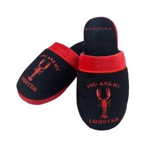 Image of Friends You Are My Lobster Mule Slippers Black Red Adult Ladies Large UK 5-7