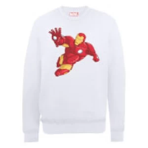 Image of Marvel Avengers Assemble Iron Man Simple Sweatshirt - White - M