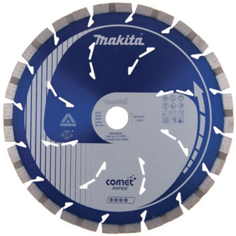 Image of Makita Makita B-12784 Comet Blade Diamond Cutting 230mm 22mm Rapide Dry & Wet - DCE090 B-12784