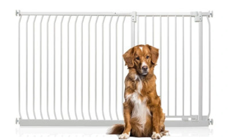 Image of Bettacare Extra Tall Elite Dog Gate, 171Cm - 180Cm, Matt White, Extra Tall 96.8Cm In Height, Pressure Fit Pet Gate