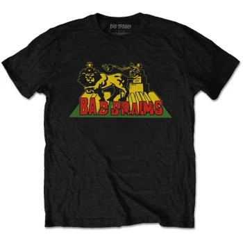 Image of Bad Brains - Lion Crush Unisex Medium T-Shirt - Black