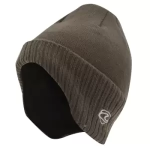 Image of Adults Unisex Thermal Knitted Winter Ski/Winter Hat With Lining (shaped To Cover Ears) (One Size) (Olive)