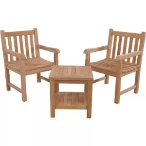 Image of Out&out Original - out & out Morris - Teak Bistro Table Set - 2 Seats
