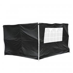 Image of Outsunny 3m Gazebo Exchangeable Side Panels Wall-Black