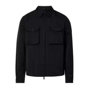 Image of CALVIN KLEIN Heavy Crinkle Nylon Shirt Jacket - Black