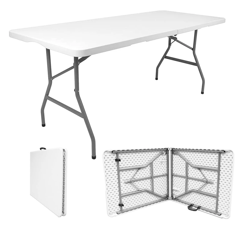 Image of Royalford Royalford Folding Table 6ft Outdoor Garden Foldable Snack Dining Table White
