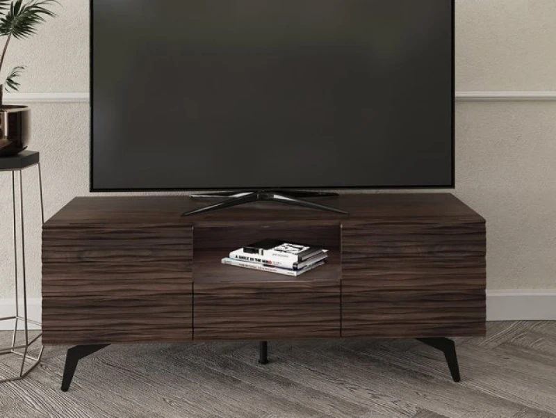 Image of GFW GFW Bantham 2 Door and 1 Drawer TV Unit - Walnut