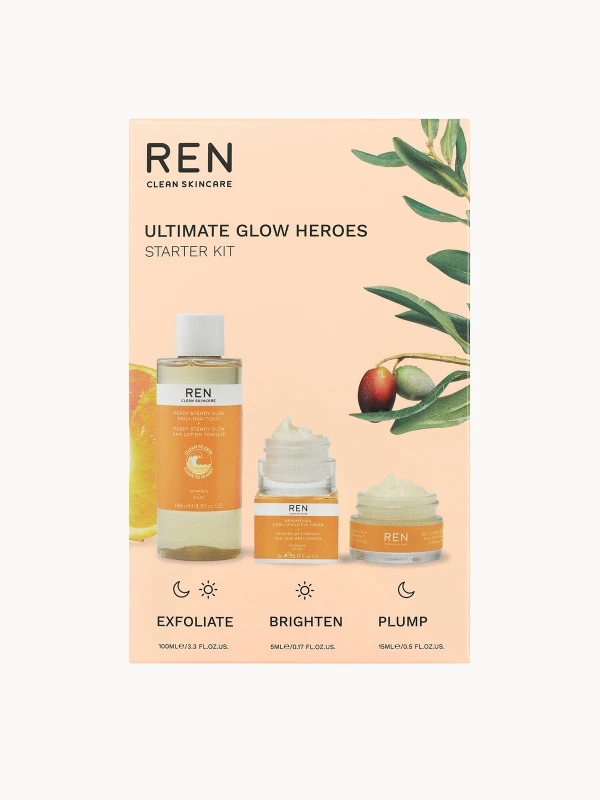 Image of REN Clean Skincare Ultimate Glow Heroes Starter Kit