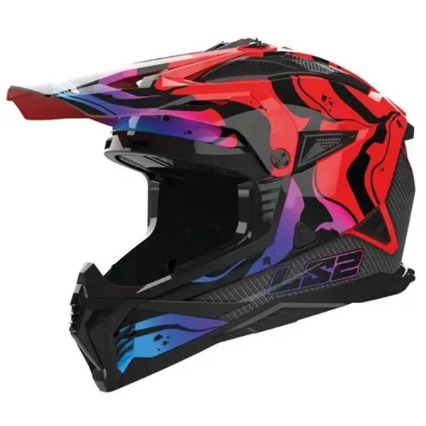 Image of LS2 MX708 Fast II Wash Red Offroad Helmet Size 3XL