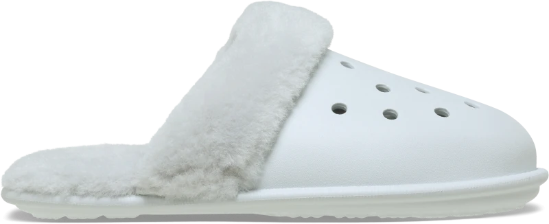 Image of Crocs Unisex Classic Fuzz Scuff Slippers Moonlight W8/M7