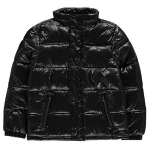 Image of Guess Boys Triangle Puffer Jacket - Jet Black A996