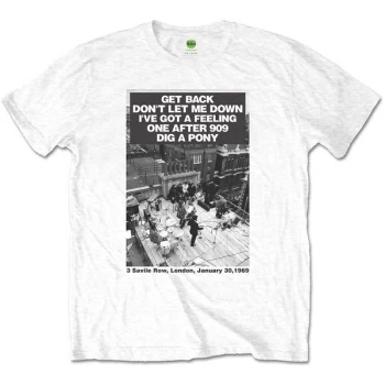Image of The Beatles - Rooftop Songs Unisex Medium T-Shirt - White