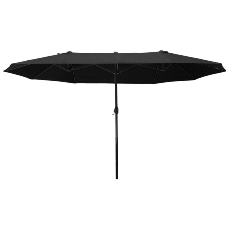 Image of Outsunny 4.6M Garden Patio Umbrella Canopy Parasol Sun Shade witho Base Black 84D-031V01BK
